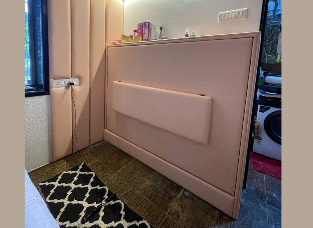Horizontal Wall Bed System with a modern design.