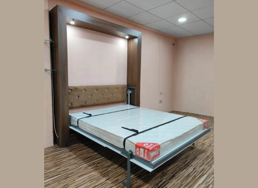 Remote System Wall Bed with automated fold-down.